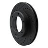 633-76110L Drilled/Slotted Brake Rotor [Black], 1990-1992 Lexus/Toyota/Scion, Position: Front Left - image 2
