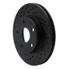 633-76111L Drilled/Slotted Brake Rotor [Black], 1991-1996 Lexus/Toyota/Scion, Position: Front Left - image 2