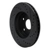 633-76111L Drilled/Slotted Brake Rotor [Black], 1991-1996 Lexus/Toyota/Scion, Position: Front Left - image 4