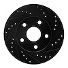 633-76111R Drilled/Slotted Brake Rotor [Black], 1991-1996 Lexus/Toyota/Scion, Position: Front Right - image 1