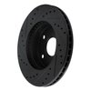633-76111R Drilled/Slotted Brake Rotor [Black], 1991-1996 Lexus/Toyota/Scion, Position: Front Right - image 4