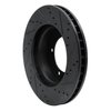 633-76112L Drilled/Slotted Brake Rotor [Black], 1998-2007 Lexus/Toyota/Scion, Position: Front Left - image 4