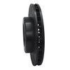 633-76112R Drilled/Slotted Brake Rotor [Black], 1998-2007 Lexus/Toyota/Scion, Position: Front Right - image 2