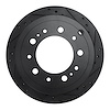 633-76113R Drilled/Slotted Brake Rotor [Black], 1998-2007 Lexus/Toyota/Scion, Position: Rear Right - image 1