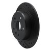 633-76114R Drilled/Slotted Brake Rotor [Black], 1999-2003 Lexus/Toyota/Scion, Position: Rear Right - image 2