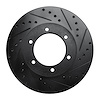 633-76115R Drilled/Slotted Brake Rotor [Black], 1991-1998 Lexus/Toyota/Scion, Position: Front Right - image 1