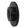 633-76115R Drilled/Slotted Brake Rotor [Black], 1991-1998 Lexus/Toyota/Scion, Position: Front Right - image 2