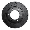 633-76116R Drilled/Slotted Brake Rotor [Black], 1993-1997 Lexus/Toyota/Scion, Position: Front Right - image 1