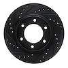 633-76118L Drilled/Slotted Brake Rotor [Black], 1993-1998 Lexus/Toyota/Scion, Position: Front Left - image 1