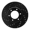 633-76119L Drilled/Slotted Brake Rotor [Black], 1993-1998 Lexus/Toyota/Scion, Position: Front Left - image 1