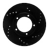 633-76120R Drilled/Slotted Brake Rotor [Black], 1995-2004 Lexus/Toyota/Scion, Position: Front Right - image 1