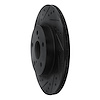 633-76122L Drilled/Slotted Brake Rotor [Black], 1996-2003 Lexus/Toyota/Scion, Position: Front Left - image 1