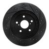 633-76122L Drilled/Slotted Brake Rotor [Black], 1996-2003 Lexus/Toyota/Scion, Position: Front Left - image 3