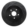 633-76122R Drilled/Slotted Brake Rotor [Black], 1996-2003 Lexus/Toyota/Scion, Position: Front Right - image 2