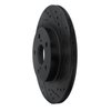 633-76122R Drilled/Slotted Brake Rotor [Black], 1996-2003 Lexus/Toyota/Scion, Position: Front Right - image 3