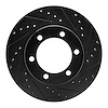 633-76123R Drilled/Slotted Brake Rotor [Black], 1995-2004 Lexus/Toyota/Scion, Position: Front Right - image 1