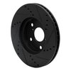 633-76125L Drilled/Slotted Brake Rotor [Black], 2001-2005 Lexus/Toyota/Scion, Position: Front Left - image 4