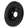 633-76125R Drilled/Slotted Brake Rotor [Black], 2001-2005 Lexus/Toyota/Scion, Position: Front Right - image 4
