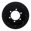 633-76126L Drilled/Slotted Brake Rotor [Black], 2003-2009 Lexus/Toyota/Scion, Position: Front Left - image 1