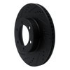 633-76126L Drilled/Slotted Brake Rotor [Black], 2003-2009 Lexus/Toyota/Scion, Position: Front Left - image 2