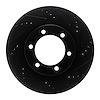 633-76126R Drilled/Slotted Brake Rotor [Black], 2003-2009 Lexus/Toyota/Scion, Position: Front Right - image 1