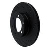 633-76126R Drilled/Slotted Brake Rotor [Black], 2003-2009 Lexus/Toyota/Scion, Position: Front Right - image 2