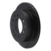 633-76127L Drilled/Slotted Brake Rotor [Black], 2001-2009 Lexus/Toyota/Scion, Position: Rear Left - image 2