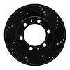 633-76128R Drilled/Slotted Brake Rotor [Black], Fits Select Lexus/Toyota/Scion, Position: Front Right - image 1
