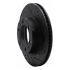 633-76128R Drilled/Slotted Brake Rotor [Black], Fits Select Lexus/Toyota/Scion, Position: Front Right - image 2