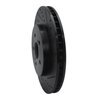 633-76129R Drilled/Slotted Brake Rotor [Black], 2004-2009 Lexus/Toyota/Scion, Position: Front Right - image 2