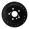 633-76130L Drilled/Slotted Brake Rotor [Black], 2004-2009 Lexus/Toyota/Scion, Position: Rear Left - image 1