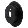 633-76131L Drilled/Slotted Brake Rotor [Black], 2004-2010 Lexus/Toyota/Scion, Position: Rear Left - image 2