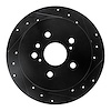 633-76131R Drilled/Slotted Brake Rotor [Black], 2004-2010 Lexus/Toyota/Scion, Position: Rear Right - image 1