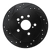 633-76132L Drilled/Slotted Brake Rotor [Black], 2004-2005 Lexus/Toyota/Scion, Position: Rear Left - image 1