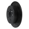 633-76132R Drilled/Slotted Brake Rotor [Black], 2004-2005 Lexus/Toyota/Scion, Position: Rear Right - image 2