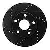 633-76133L Drilled/Slotted Brake Rotor [Black], 2005-2015 Lexus/Toyota/Scion, Position: Front Left - image 1