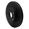 633-76133L Drilled/Slotted Brake Rotor [Black], 2005-2015 Lexus/Toyota/Scion, Position: Front Left - image 2
