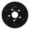 633-76133R Drilled/Slotted Brake Rotor [Black], 2005-2015 Lexus/Toyota/Scion, Position: Front Right - image 1