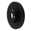 633-76133R Drilled/Slotted Brake Rotor [Black], 2005-2015 Lexus/Toyota/Scion, Position: Front Right - image 2