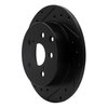 633-76134L Drilled/Slotted Brake Rotor [Black], 2006-2018 Lexus/Toyota/Scion, Position: Rear Left - image 2