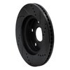633-76135L Drilled/Slotted Brake Rotor [Black], 2006-2018 Multiple Makes/Models, Position: Front Left - image 4