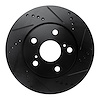 633-76135R Drilled/Slotted Brake Rotor [Black], 2006-2018 Multiple Makes/Models, Position: Front Right - image 1