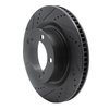 633-76136L Drilled/Slotted Brake Rotor [Black], Fits Select Lexus/Toyota/Scion, Position: Front Left - image 2