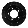633-76136R Drilled/Slotted Brake Rotor [Black], Fits Select Lexus/Toyota/Scion, Position: Front Right - image 1