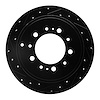 633-76137L Drilled/Slotted Brake Rotor [Black], Fits Select Lexus/Toyota/Scion, Position: Rear Left - image 1