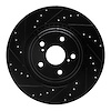 633-76138L Drilled/Slotted Brake Rotor [Black], Fits Select Lexus/Toyota/Scion, Position: Front Left - image 1