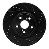 633-76138R Drilled/Slotted Brake Rotor [Black], Fits Select Lexus/Toyota/Scion, Position: Front Right - image 1