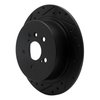 633-76139L Drilled/Slotted Brake Rotor [Black], 2008-2013 Lexus/Toyota/Scion, Position: Rear Left - image 2