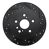 633-76139R Drilled/Slotted Brake Rotor [Black], 2008-2013 Lexus/Toyota/Scion, Position: Rear Right - image 1