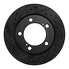 633-76140L Drilled/Slotted Brake Rotor [Black], 2008-2021 Lexus/Toyota/Scion, Position: Front Left - image 1